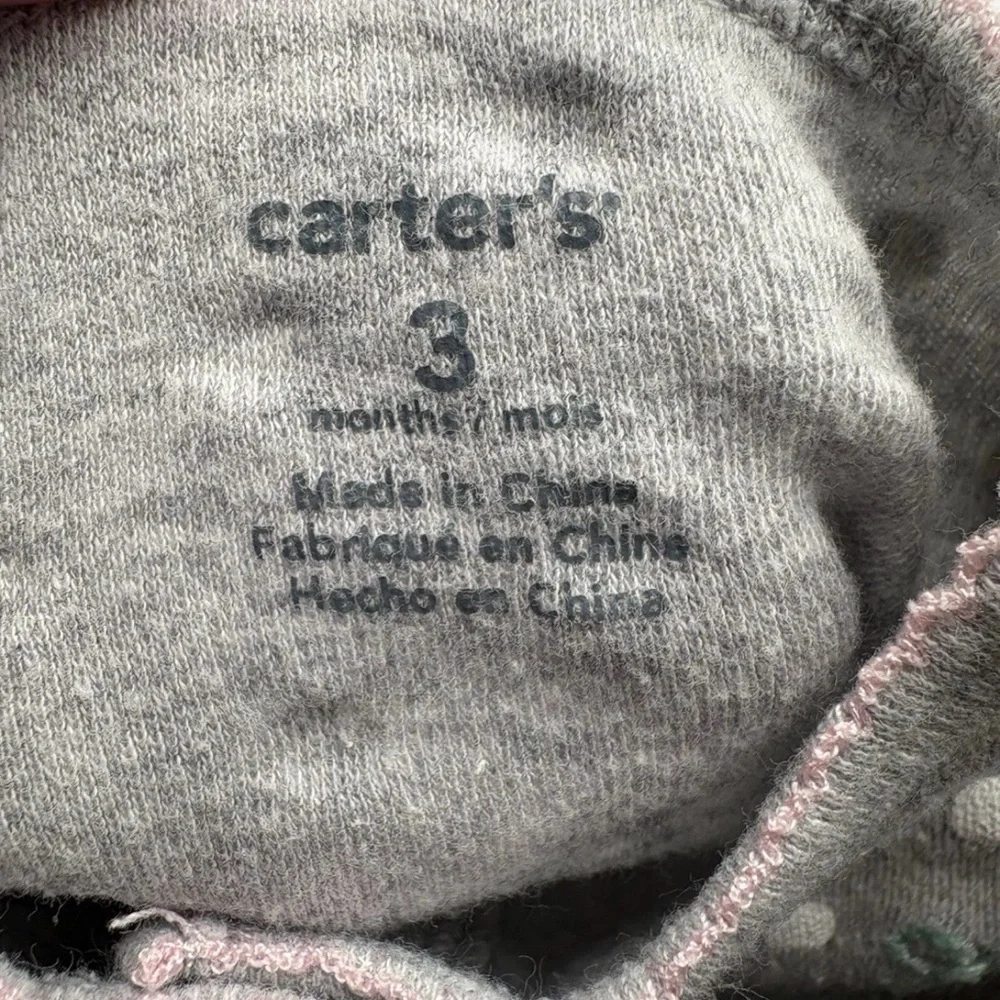 Carters Infant 3-6 Month Lot One Piece  Outfits Sleepers Girl  4 Pieces - Picture 11 of 15